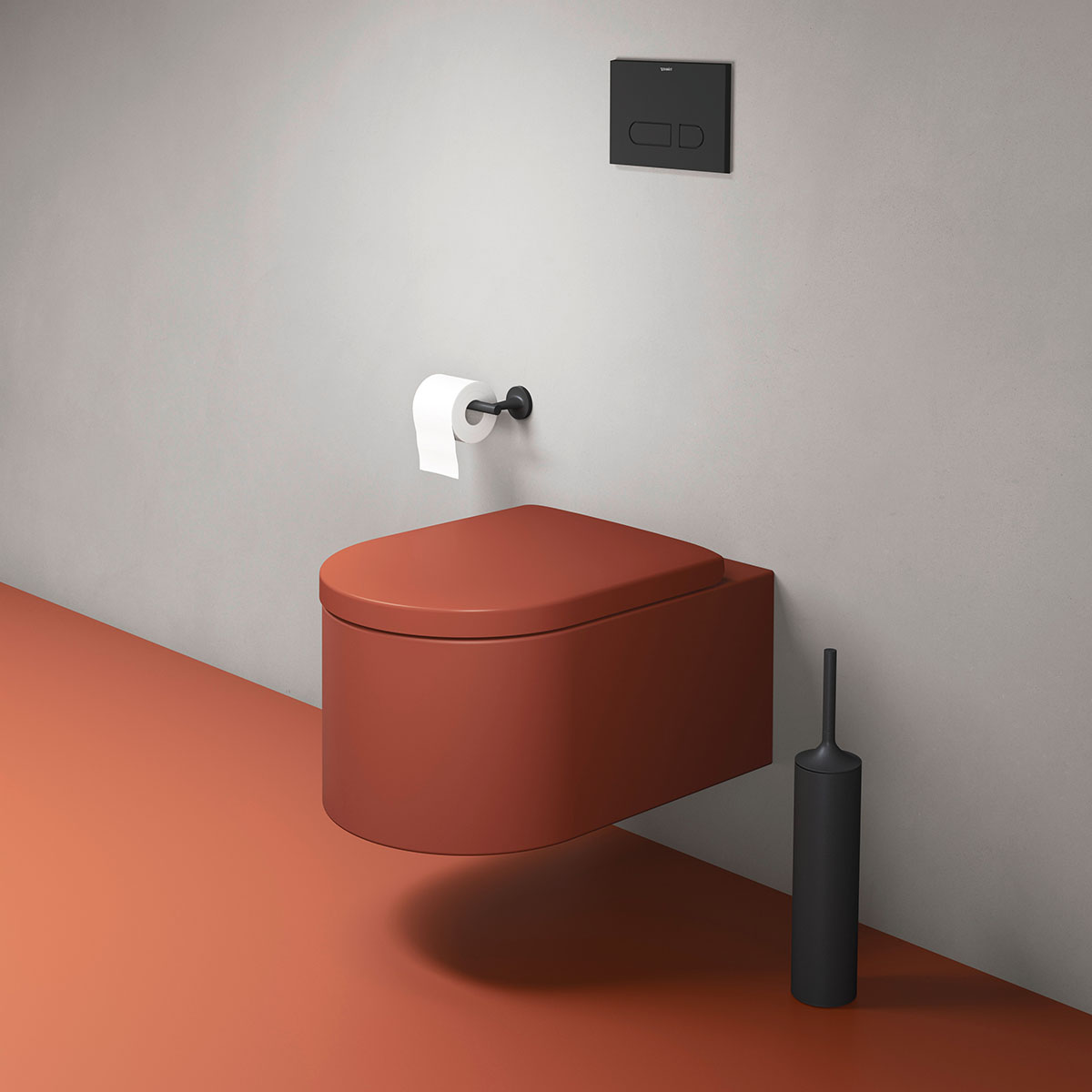 WC vägg, Ytterfärg Kanel Matt 570 mm Kanel