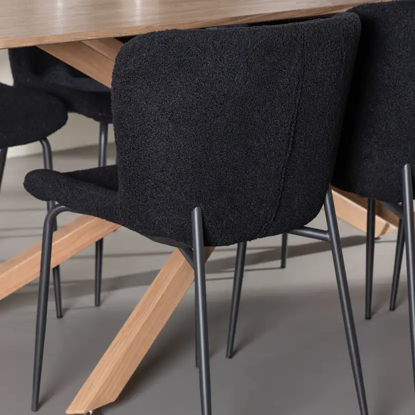Matgrupp Venture Home Piazza 180 med 6 st Modesto Stolar Teddy