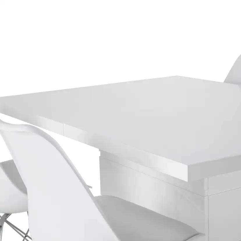Matgrupp Concept 55 Ratliff Rektangulärt Matbord 120-160 cm Förlängningsbart med 4 Shell Matstol