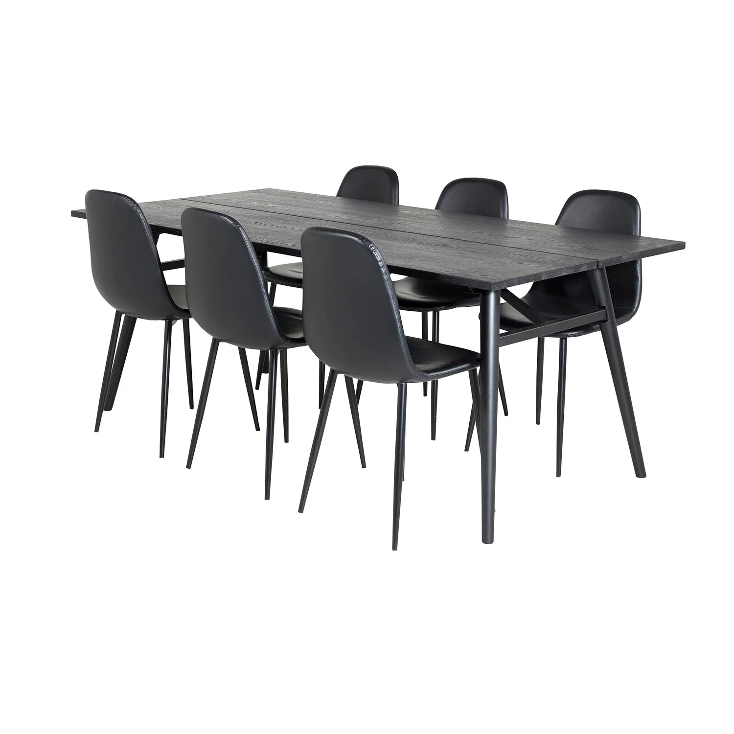 Matgrupp Venture Home Salt med 6 Pobbie Stolar Läder