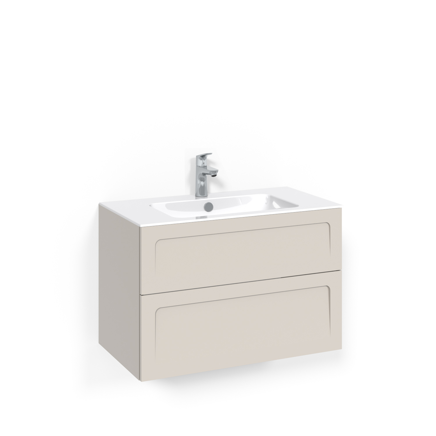 Crown Kommod 80x45 Beige Shape Light 8 Bredd: 800 mm, Beige, Rundad kant