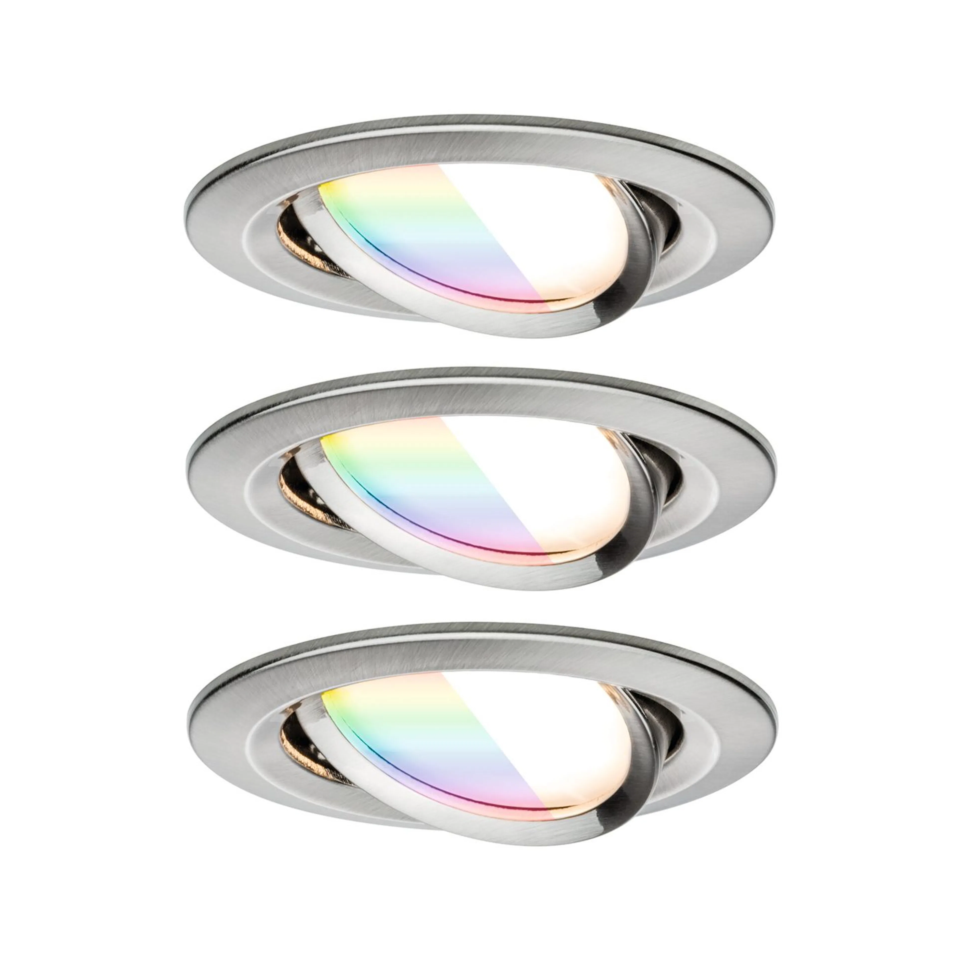 Downlight Paulmann Nova Coin Round Borstat järn, 84 mm, 3-pack, RGBW