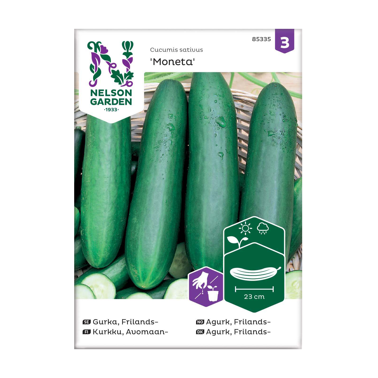 Frö Frilandsgurka Nelson Garden Moneta