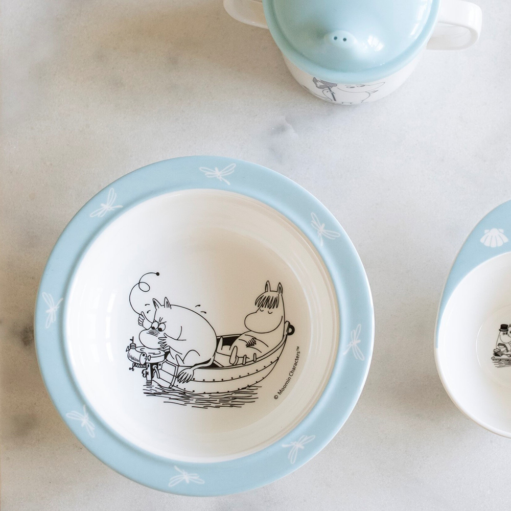 Sugkoppstallrik Rätt Start Mumin Ljusblå