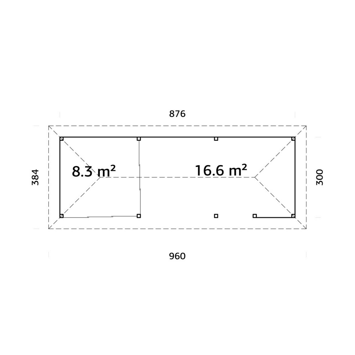 Uterum Palmako Bianca 24,9 m2 Set 215 Slide