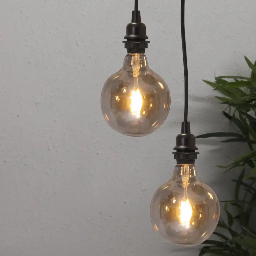 LED-lampa Star Trading E27 G125 Plain Amber Varmvit