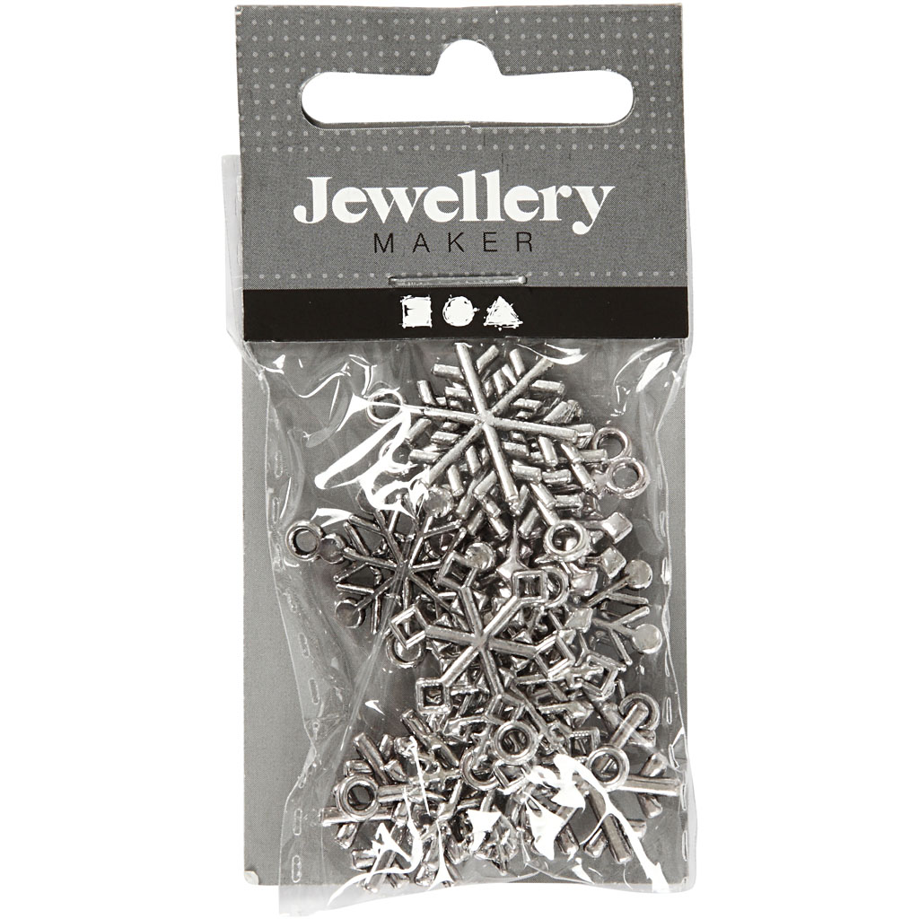 Berlocker Creativ Company Snöflingor Hål 1,5 mm 18 delar