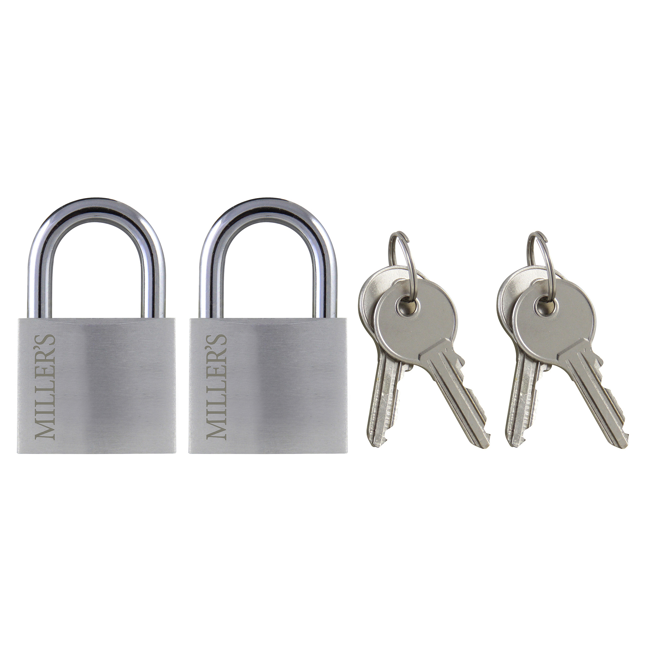 Hänglås Millers Aluminium 2-Pack