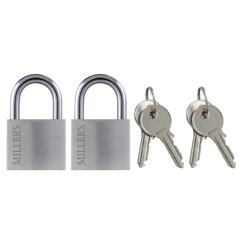 Hänglås Millers Aluminium 2-Pack