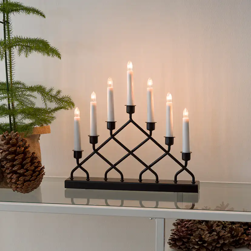 Adventsljusstake Gnosjö Konstsmide 7L Kryss