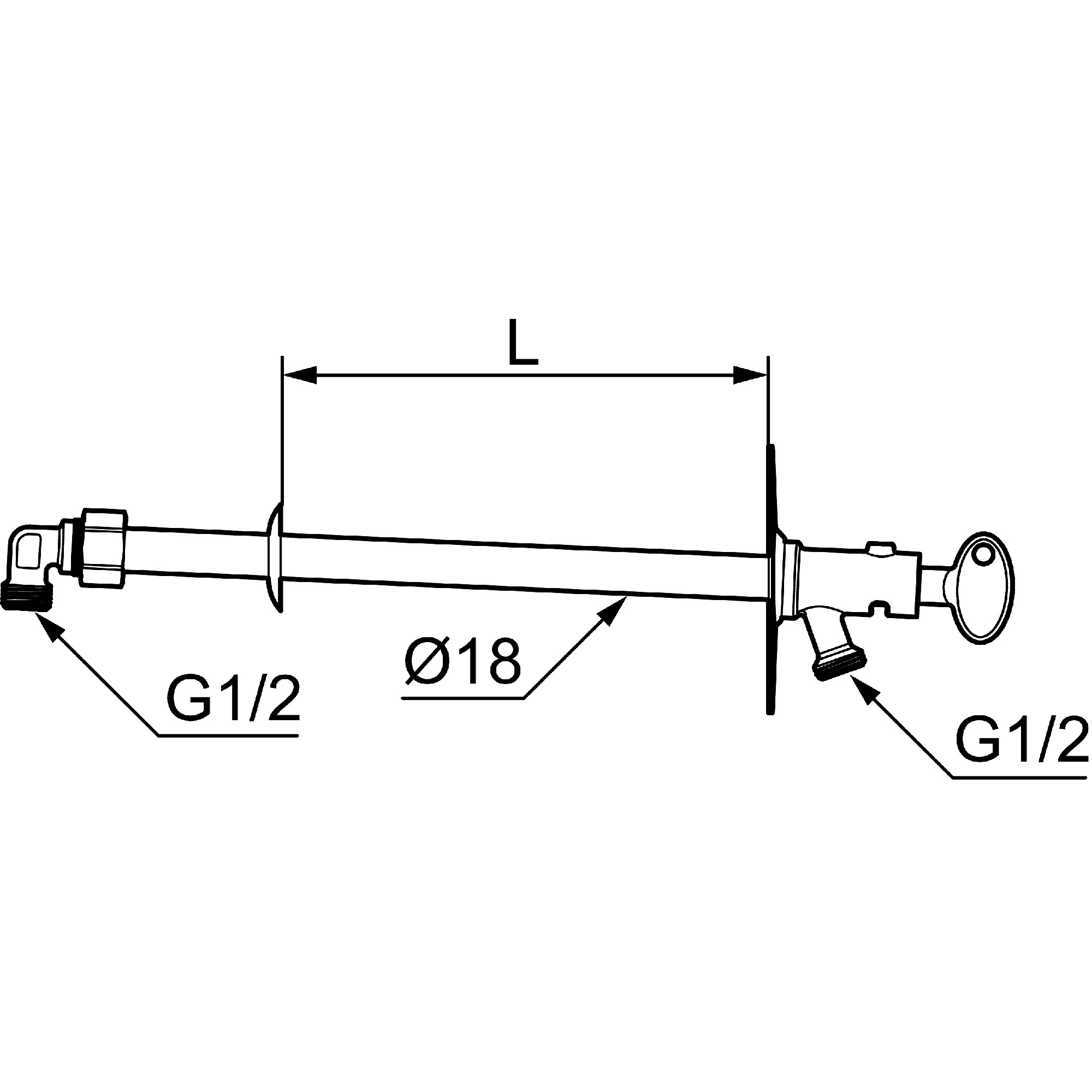För väggtjocklek max 400 mm