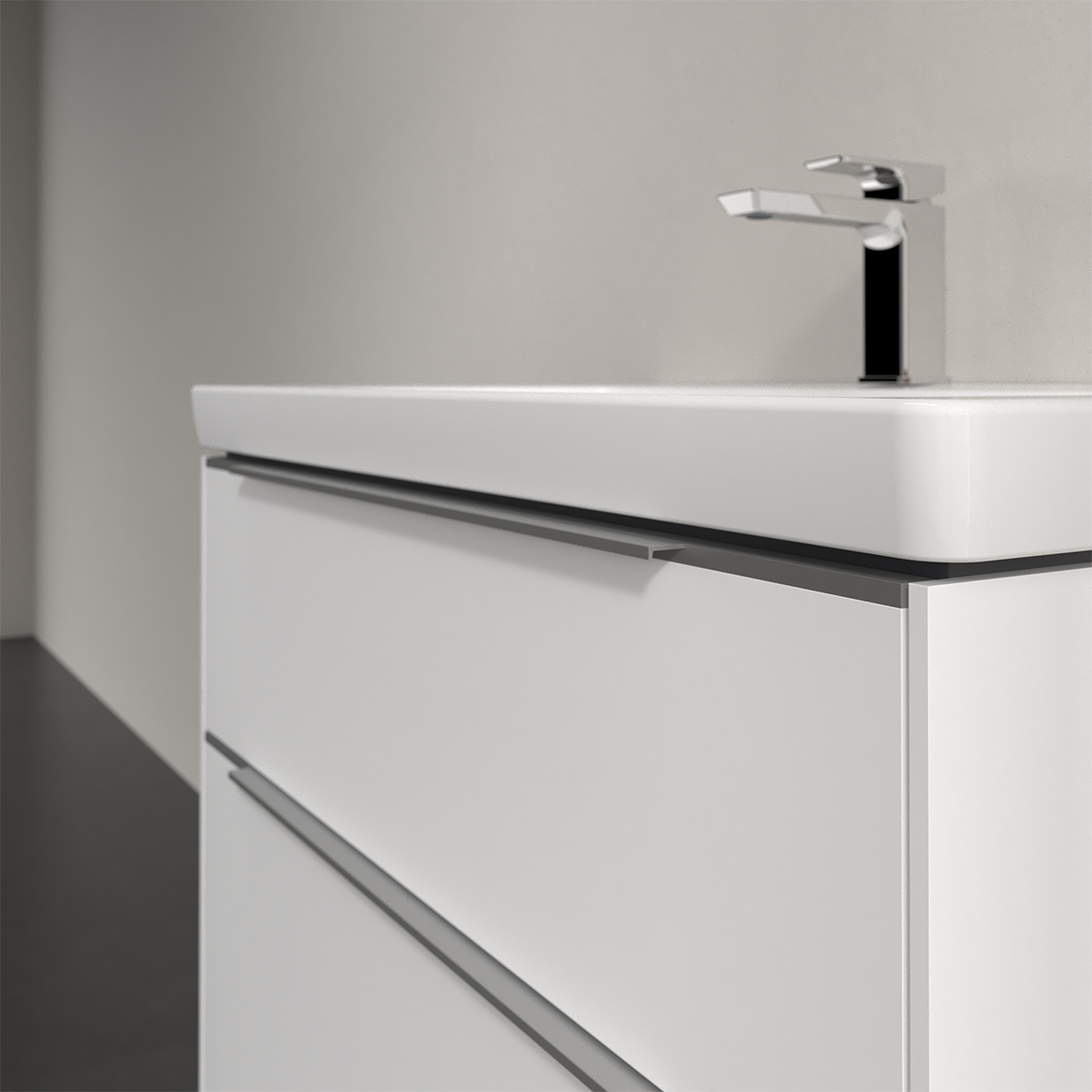Tvättställsskåp Villeroy & Boch Subway 3.0 med 2 Lådor