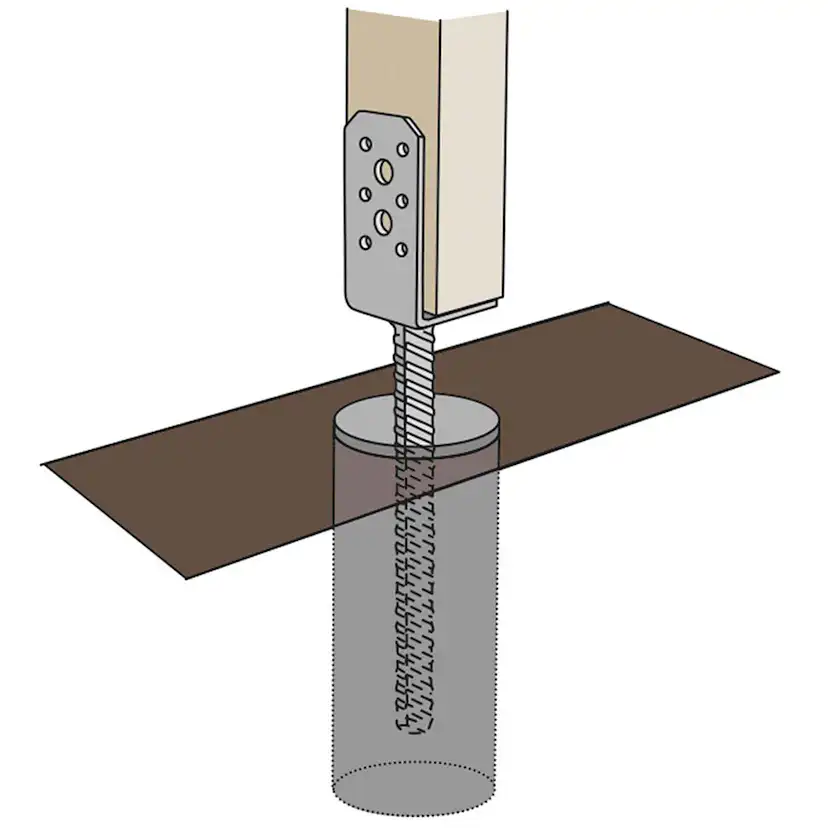 Stolphållare Psl 70x60 70x60 mm