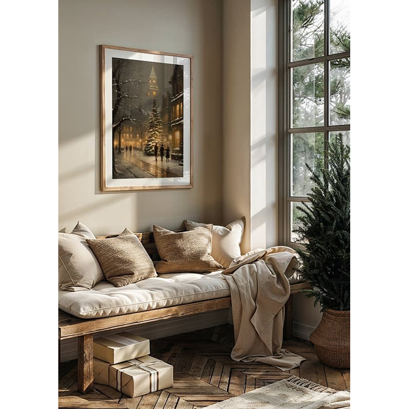 Poster Gallerix Christmas Town By Night