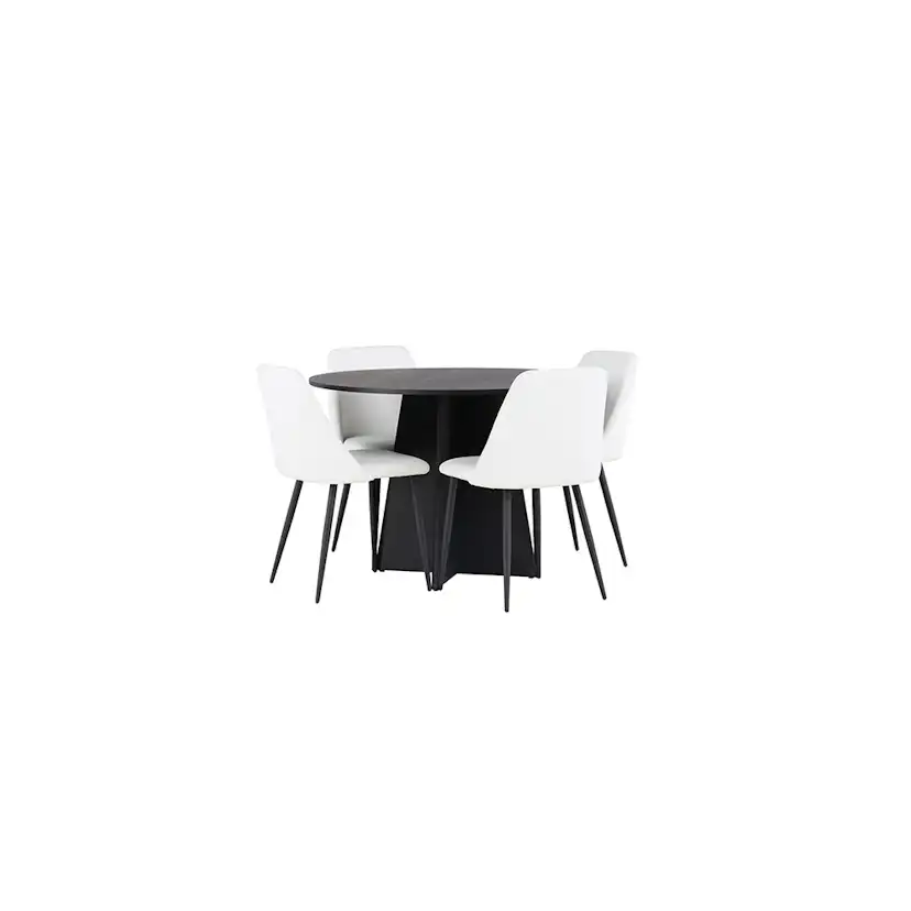 Matgrupp Venture Home Bootcut Ø110 cm med 4 st Night stolar