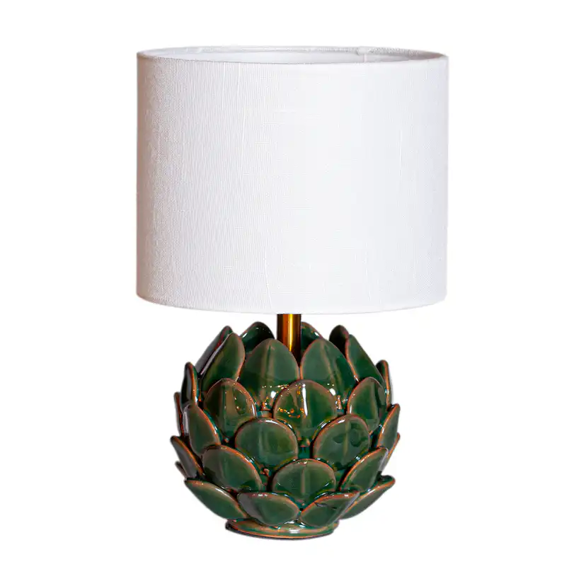 Bordslampa Cottex Rosanna H30 cm Keramikfot med Linneskräm