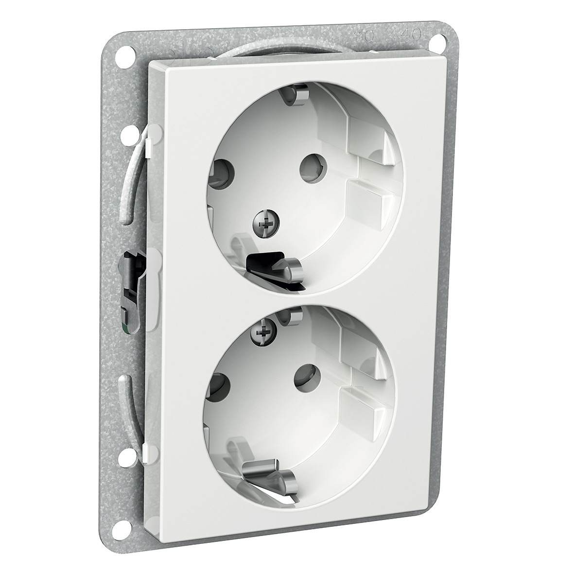 Vägguttag Schneider Electric Exxact 12 mm