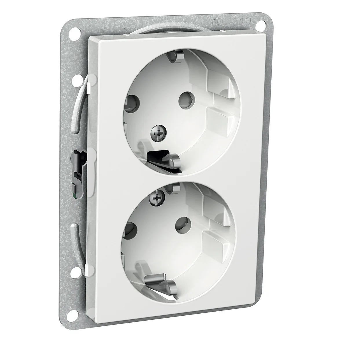Vägguttag Schneider Electric Exxact 12 mm