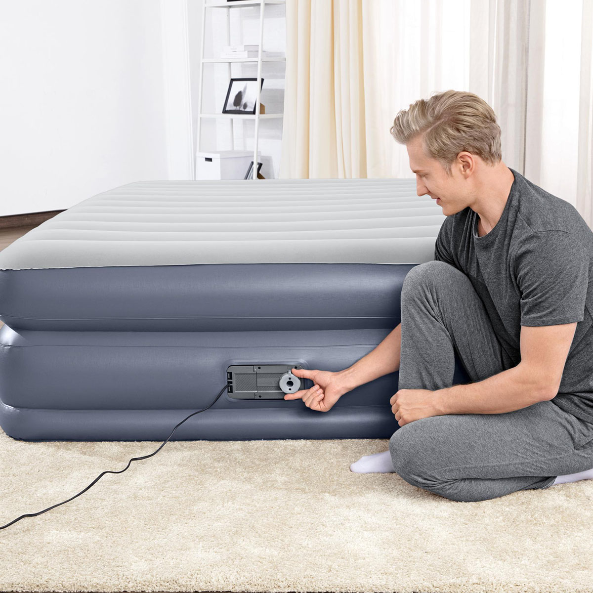 Uppblåsbar Madrass Bestway Tritech Quadcomfort Airbed Queen