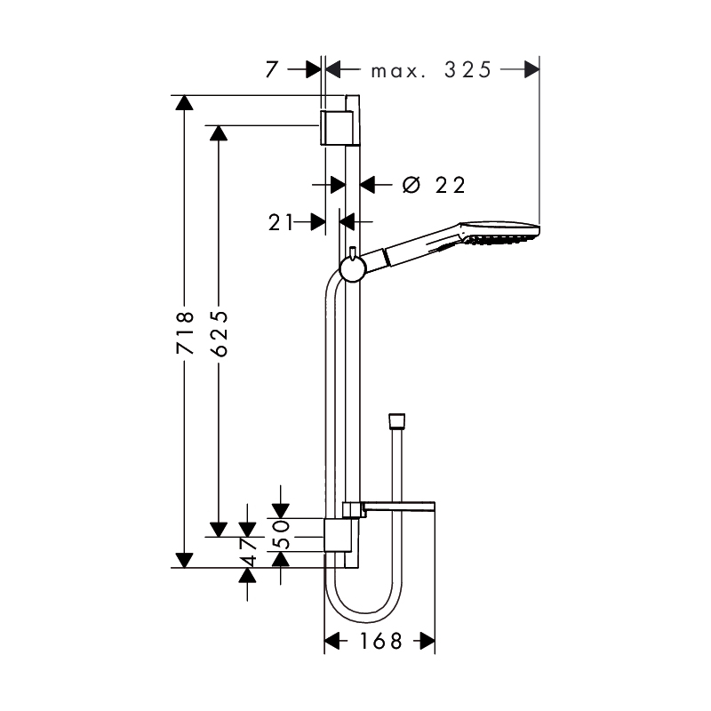 Duschset Hansgrohe Raindance Select E 120 Krom