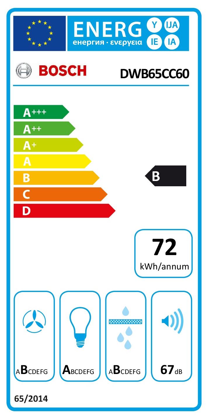 Vägghängd fläkt Bosch DWB65CC60 Series 4 60 cm