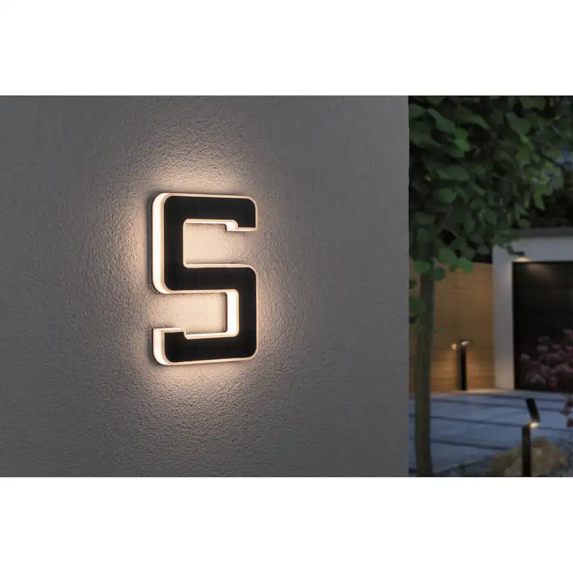 Fasadbelysning Solcell LED Paulmann Husnummer 0-9 med belysning inkl. utbytbart batteri IP44