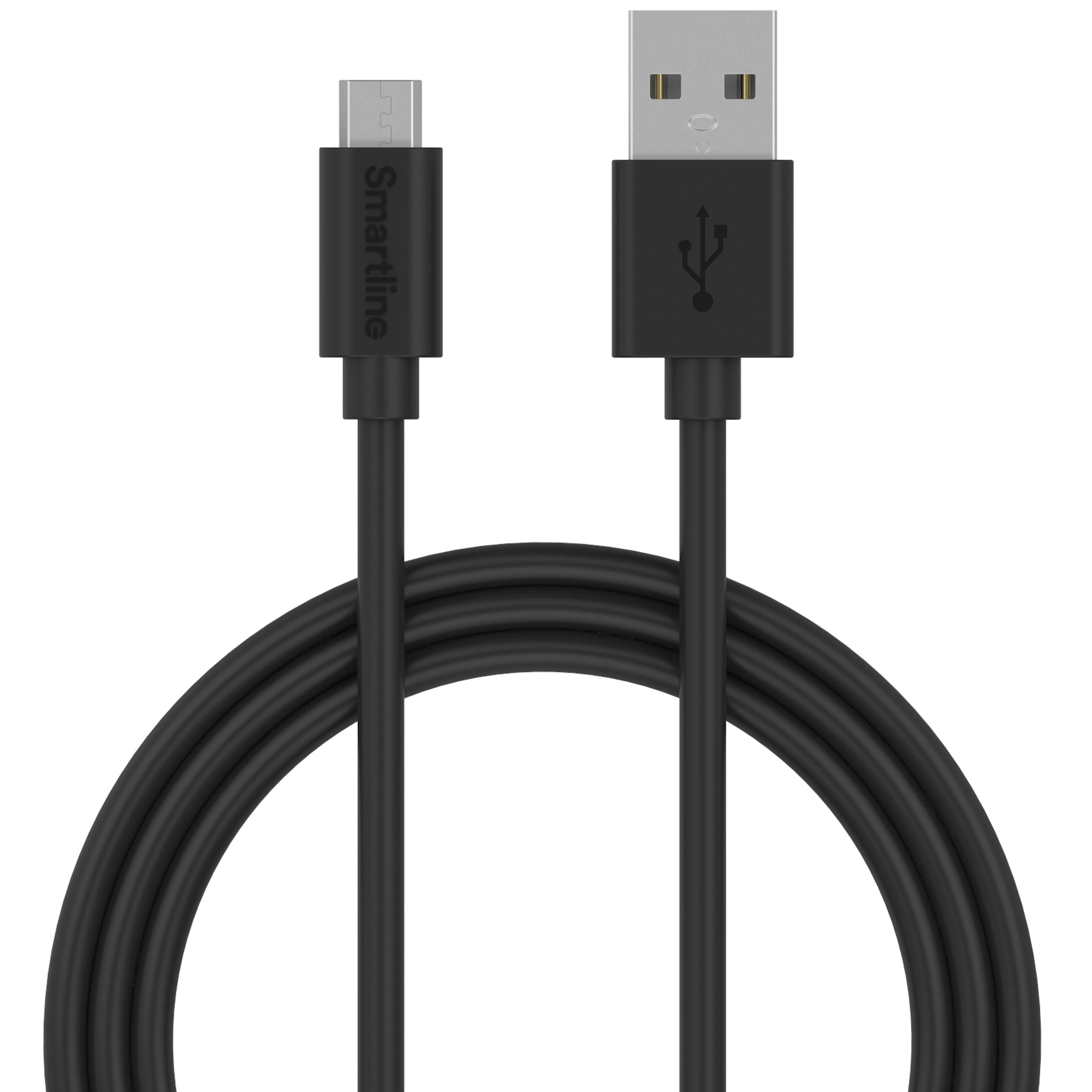 USB cable Micro 1m Svart, Kabellängd: 1 m