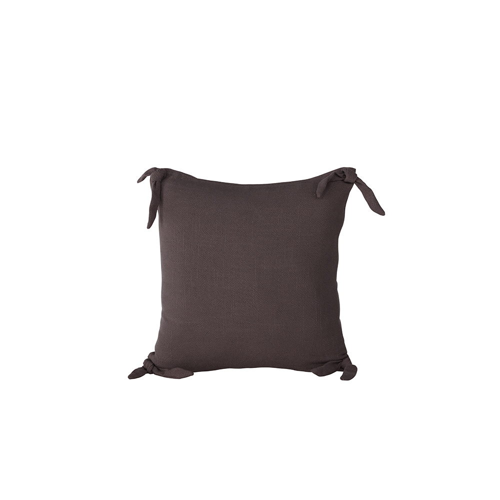 Nora Cushion Cover Linen Viscouse - Dark Grey Mörkgrå