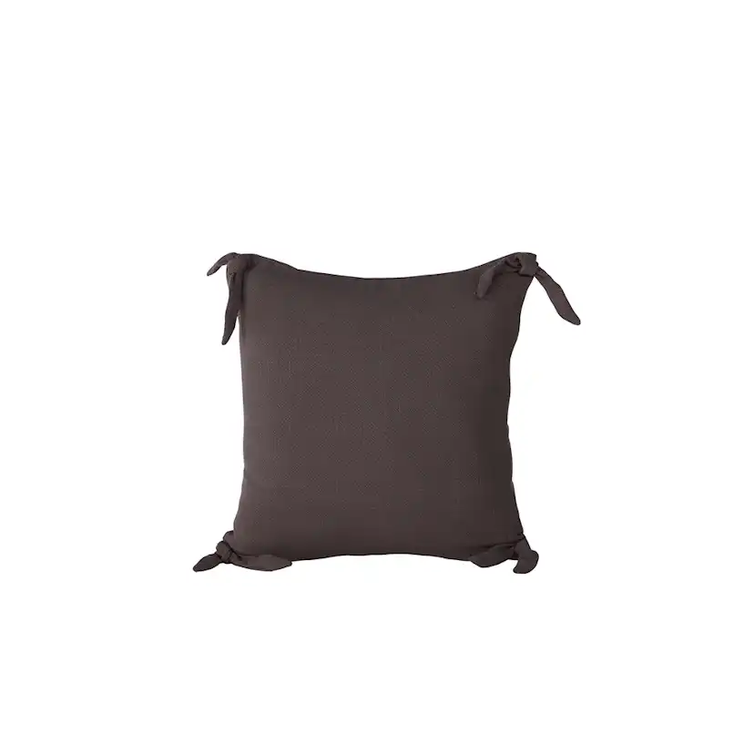 Nora Cushion Cover Linen Viscouse - Dark Grey Mörkgrå