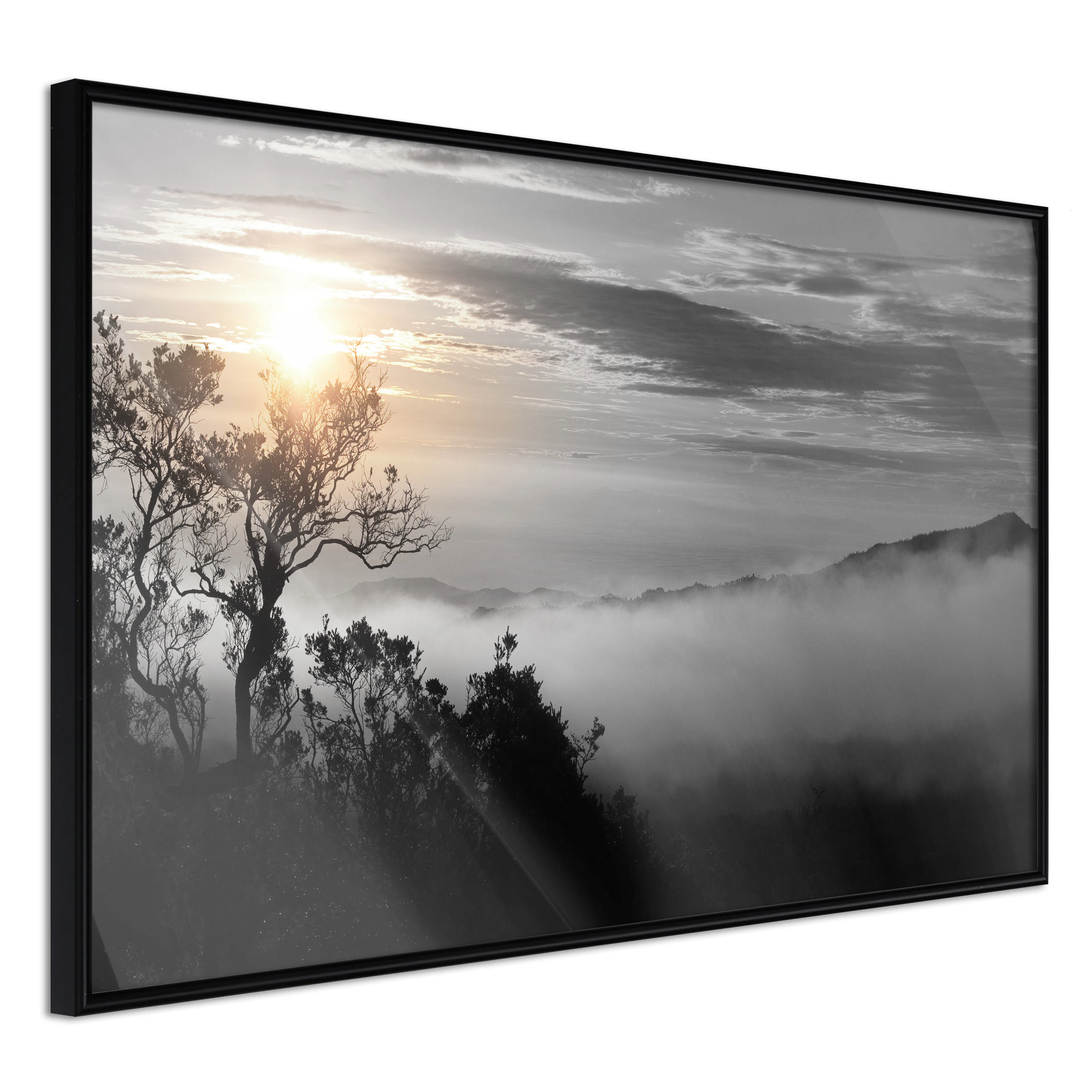 Affisch - Sunrise [Poster] 30x20 Svart ram, 30x20 cm