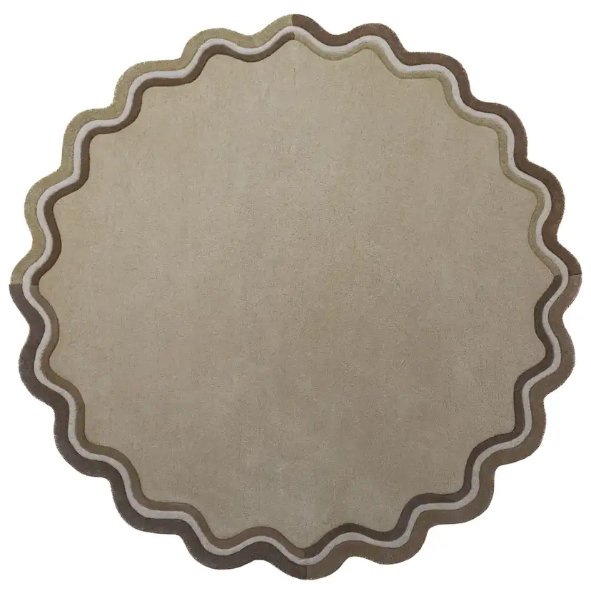 Rund Matta Flair Rugs Leo Scallop Border