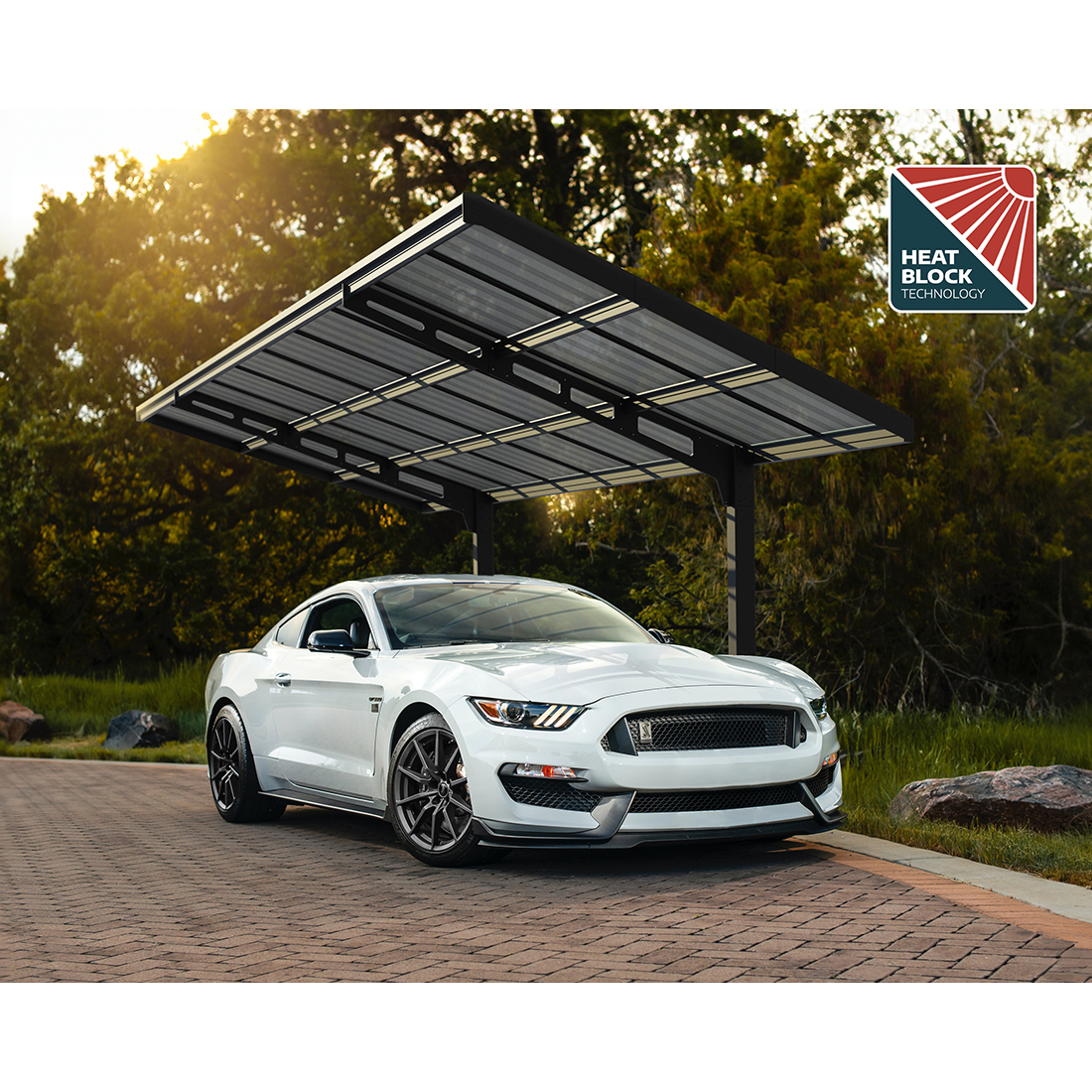 Carport Canopia by Palram Sydney Wave 3X6 m Svart i Metall
