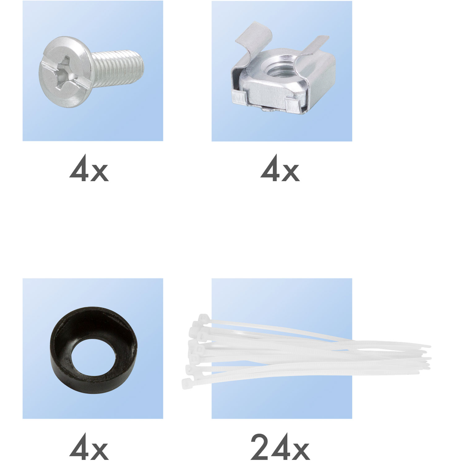 Serverskåp LogiLink Patchpanel Keystone-uttag 19" Rack 1U Svart