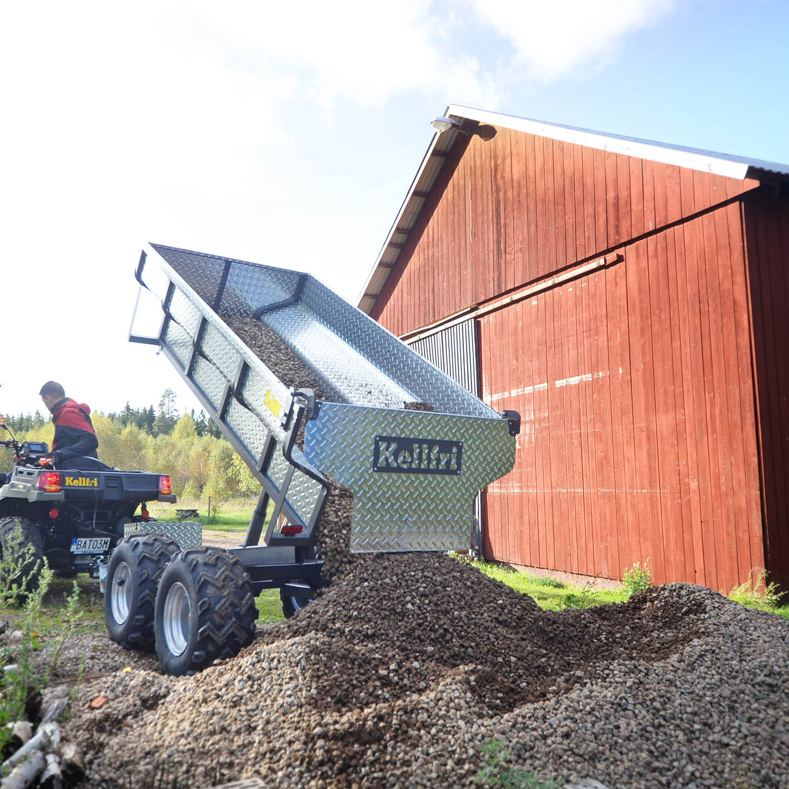 Tippvagn Kellfri 1420 kg till ATV