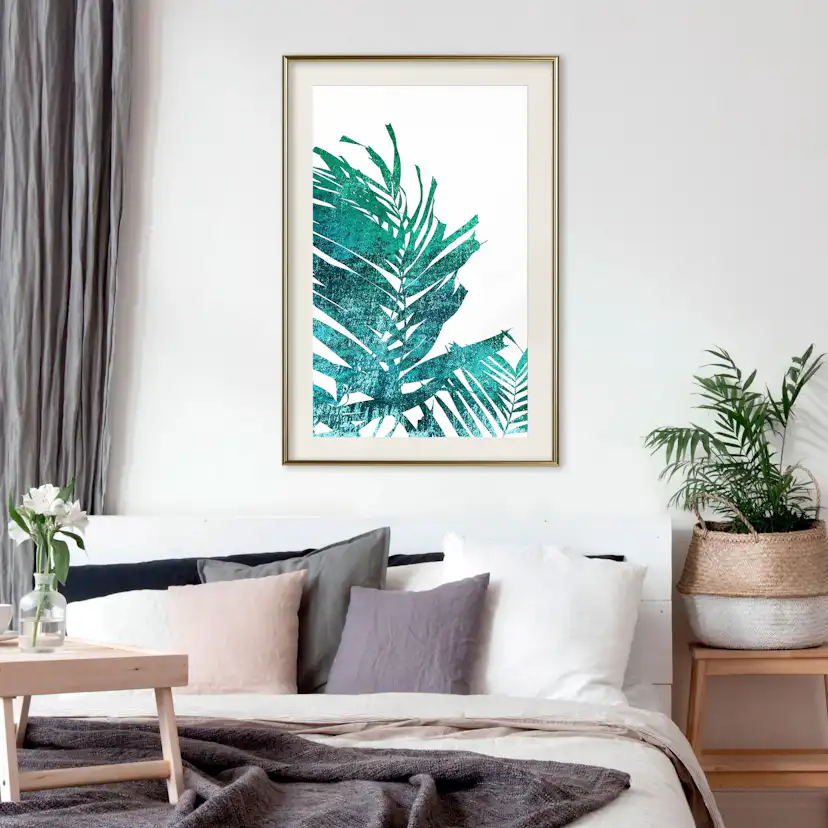 Poster Artgeist Affisch Emerald Palm