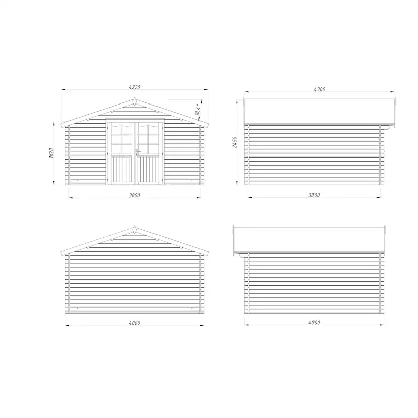 Stuga Palmako Lotta 14,4 m2