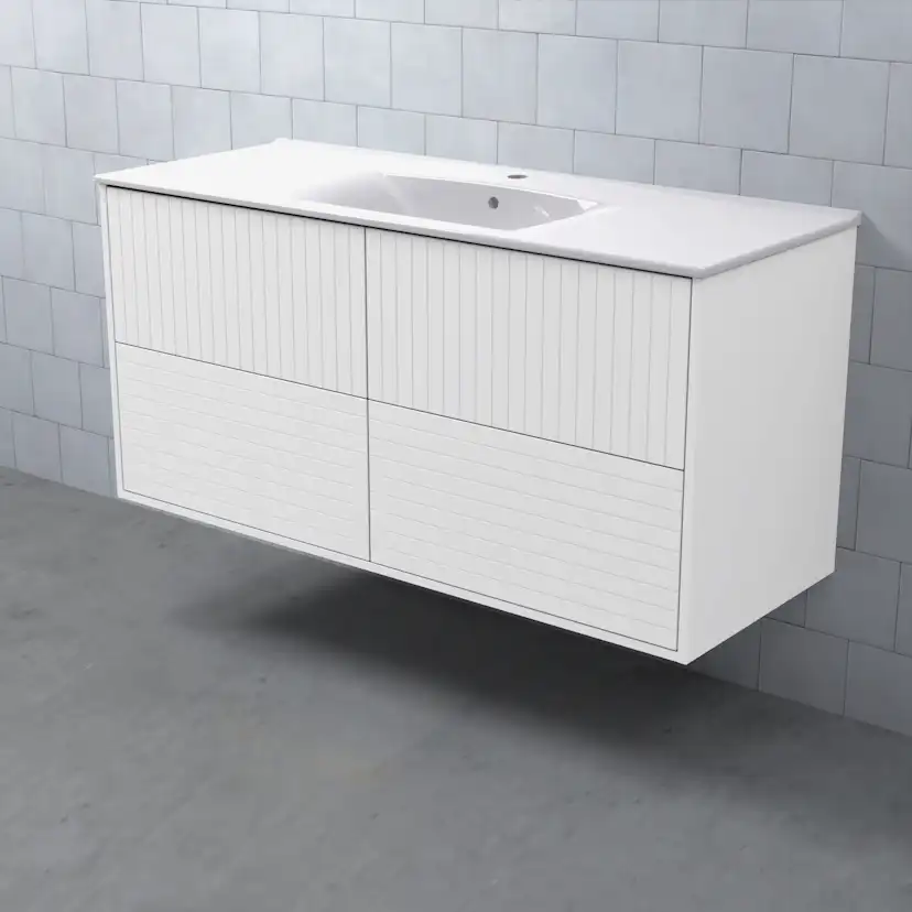 MEJDA Kommod Hög 120-45 Linje Vit Linje Vit