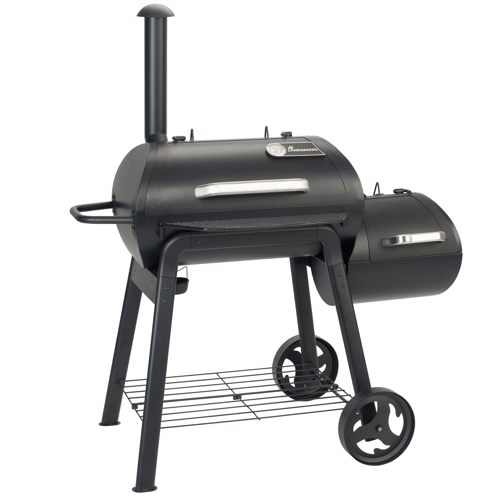 Kolgrill Landmann Vinson 200 Svart med Varmhållningsgaller & Integrerad Termometer