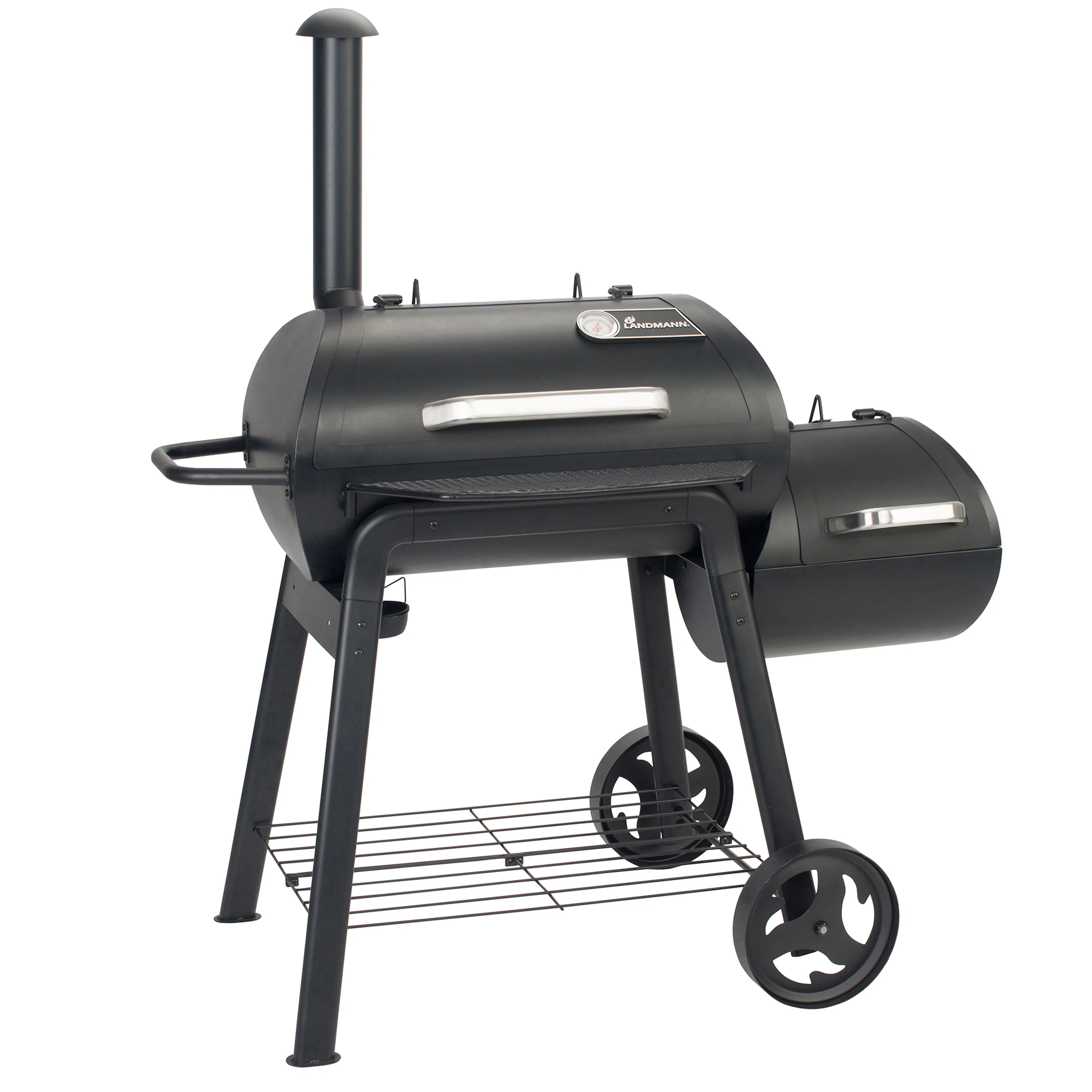 Kolgrill Landmann Vinson 200 Svart med Varmhållningsgaller & Integrerad Termometer