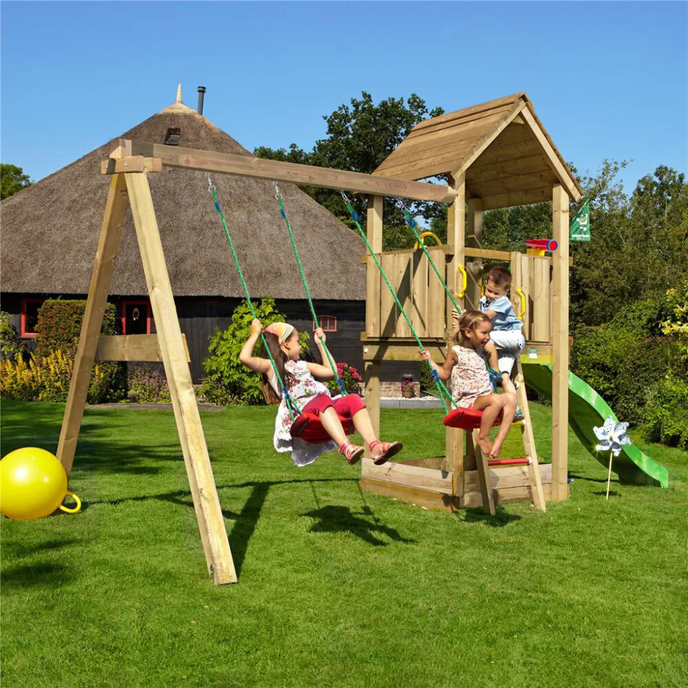 Lektorn Jungle Gym Club inkl. Swing Modul X'tra och rutschkana