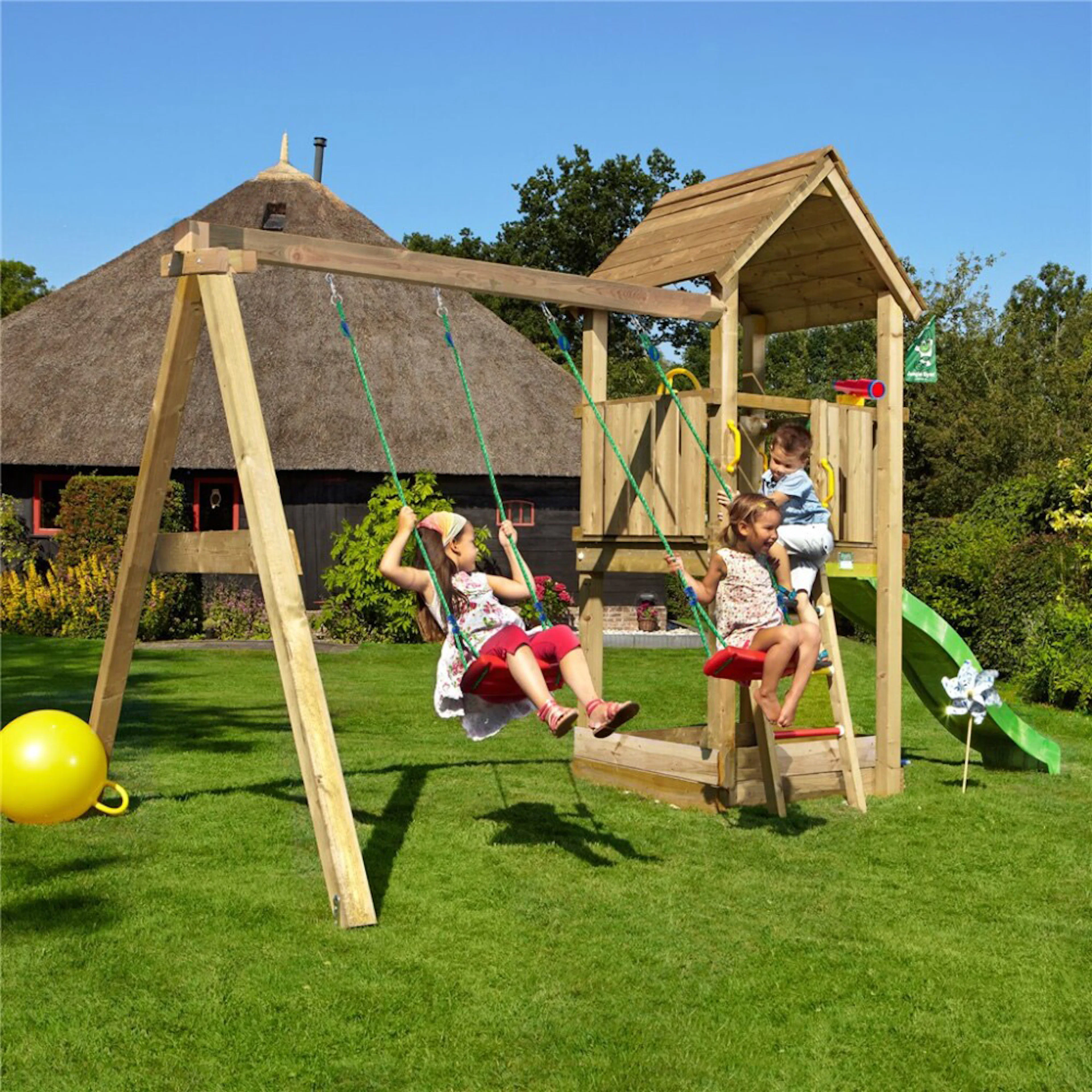 Lektorn Jungle Gym Club inkl. Swing Modul X'tra och rutschkana
