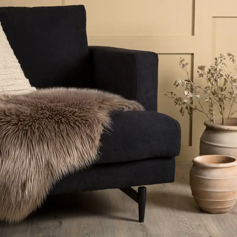 Katy Sheepskin Polyester/fake suede/Acrylic - Brown / - 60*9 Brun