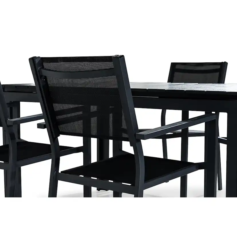 Matgrupp Comfort Garden Tunis 152-210x90 Aintwood med 4 Stapelstolar