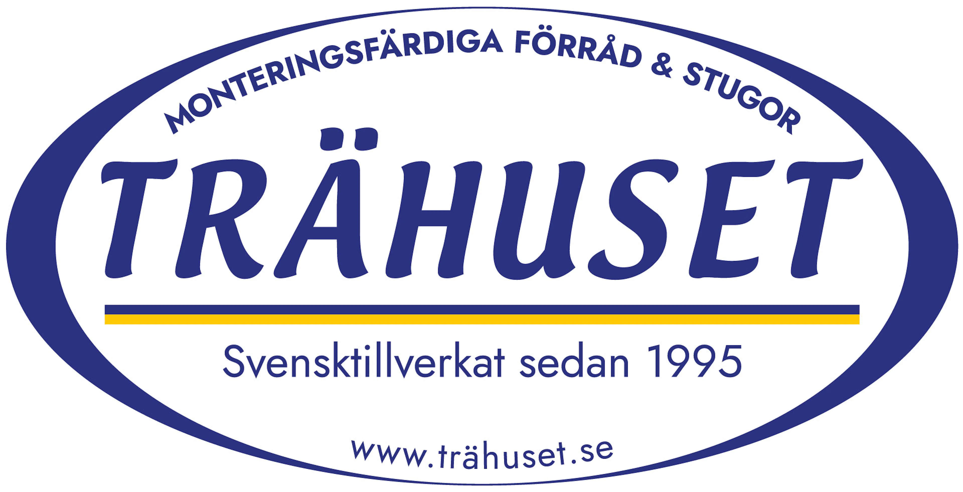 Svensktillverkade kvalitetsstugor och förråd från Trähuset logo