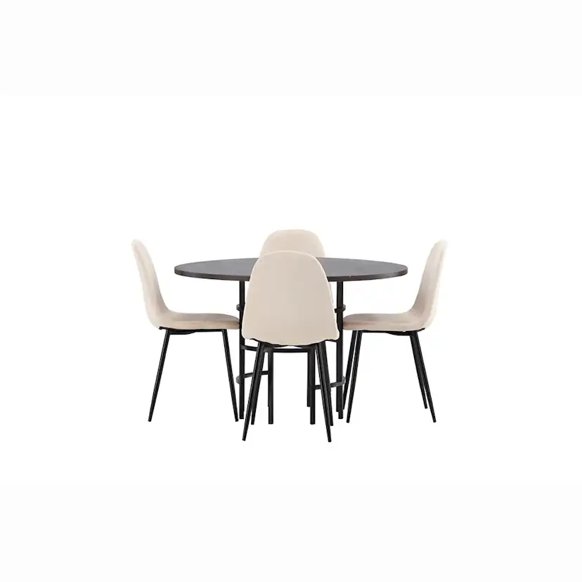Matgrupp Venture Home Copenhagen med 4 Polar Stolar Sammet