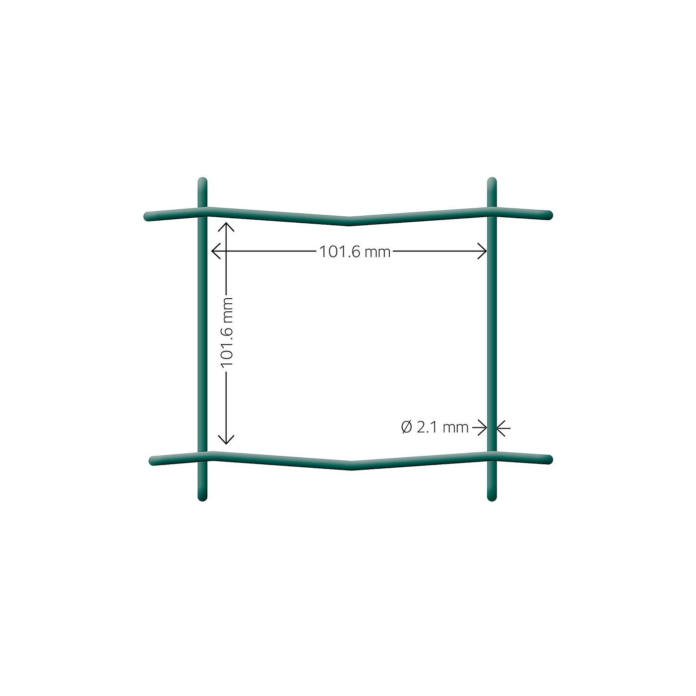 Stängsel Hortus 100x100 mm 10 m
