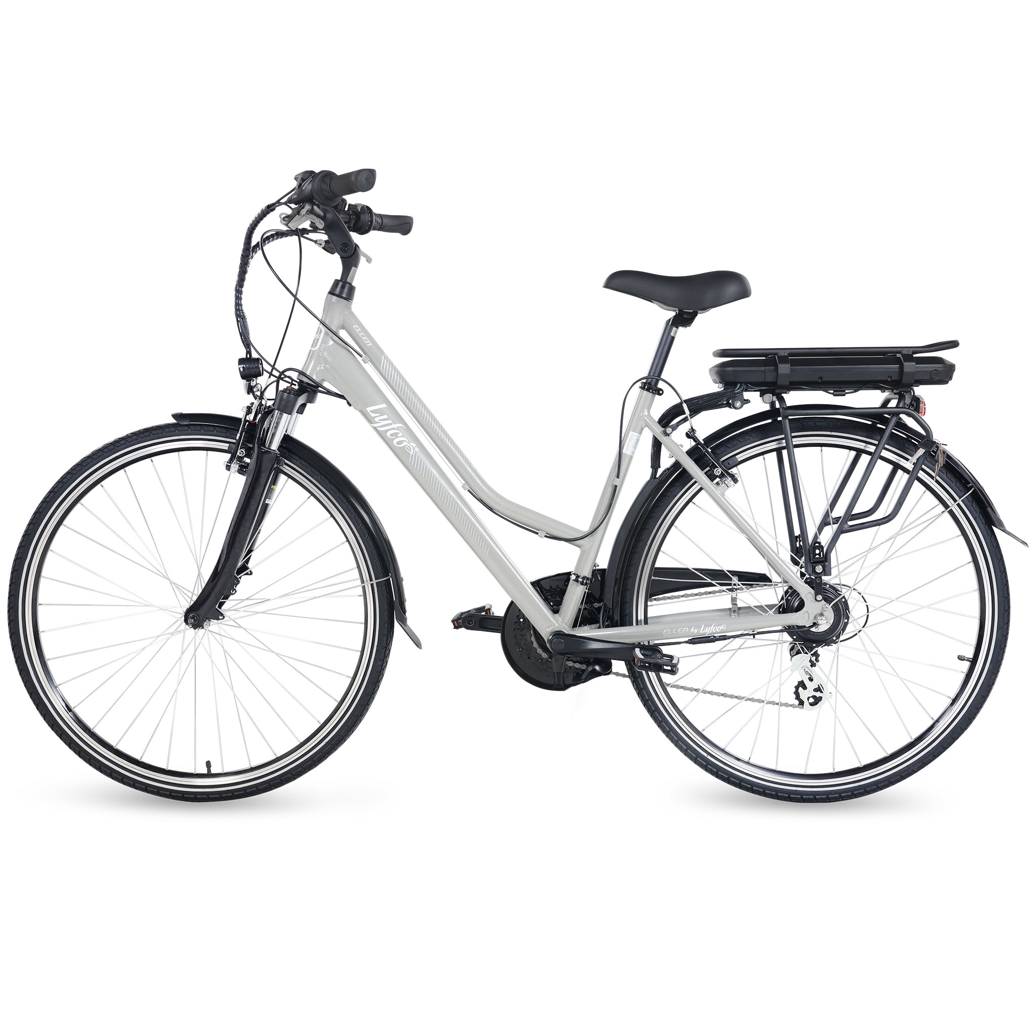 Elcykel Lyfco Dam 28" - Ellen 13 Ah Silver