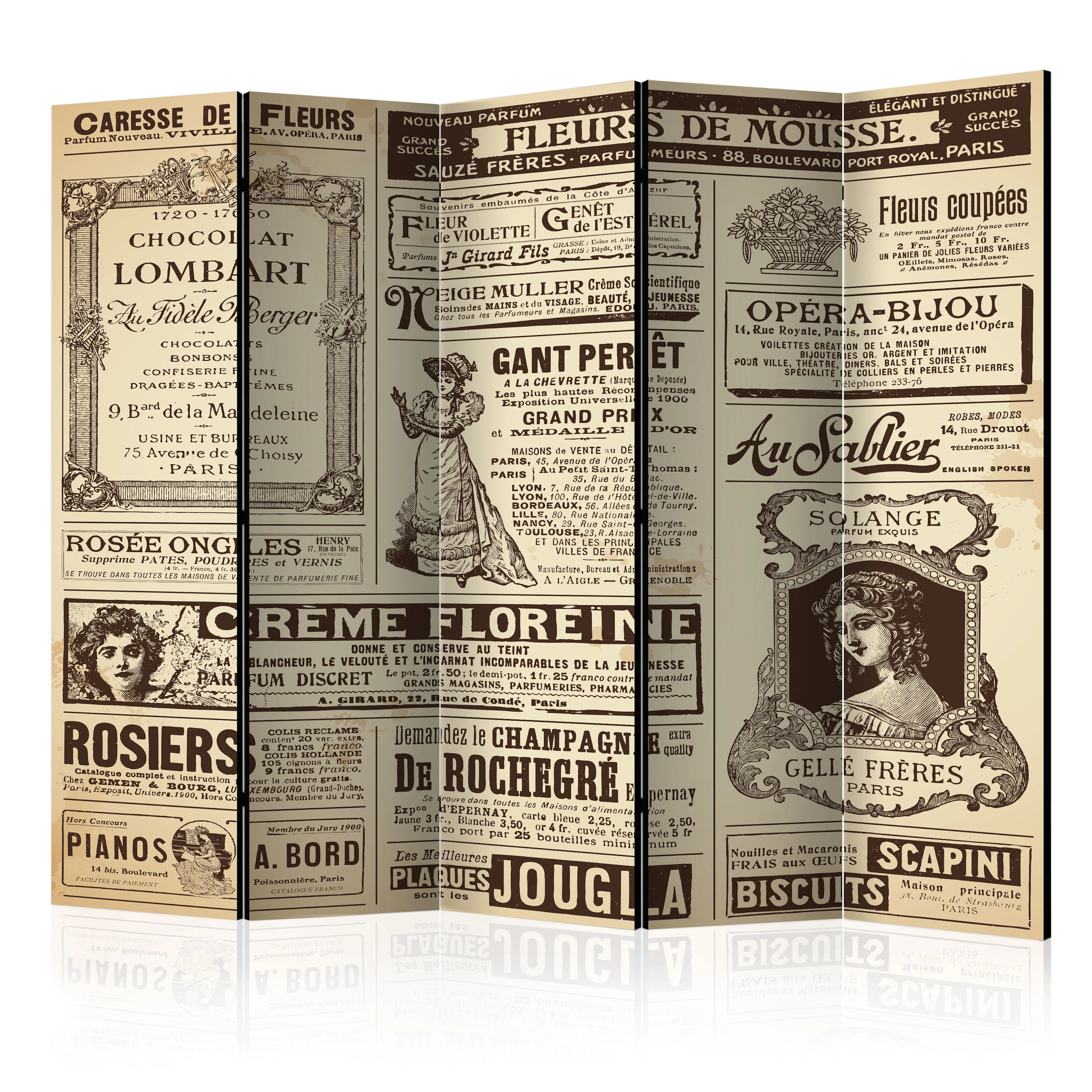 Rumsavdelare Skärmvägg Arkiio Vintage Magazines II 225x172 cm