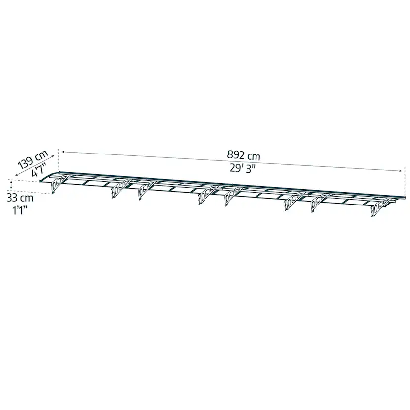 Entrétak Canopia by Palram Bordeaux Klar 1,4 X 8,9 m