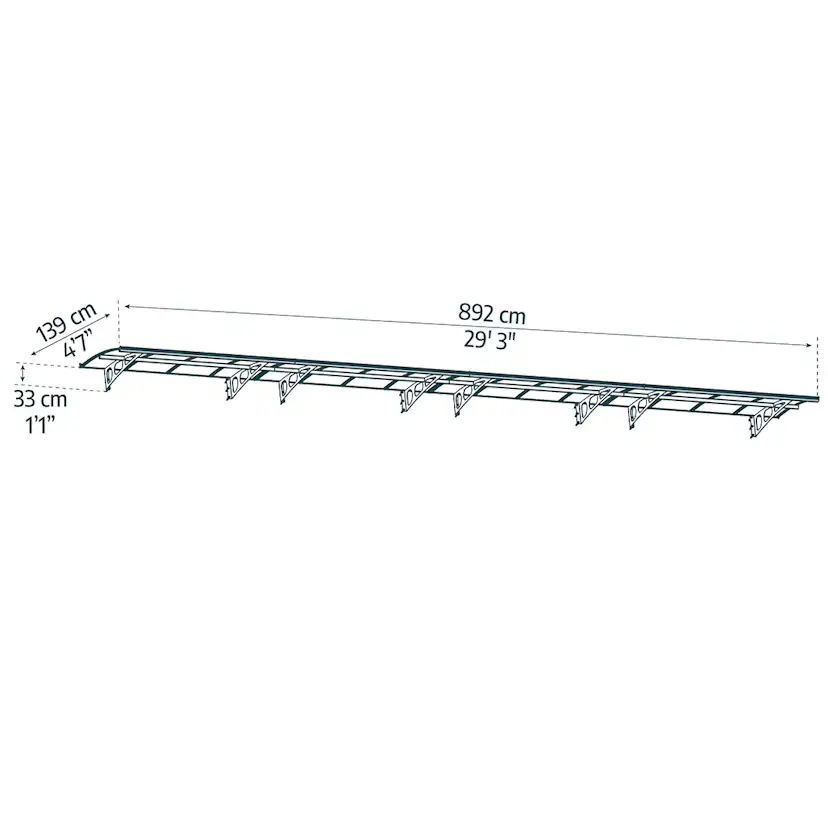 Entrétak Canopia by Palram Bordeaux Klar 1,4 X 8,9 m